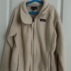 Patagonia Cream Teddy Jacket Plush Sherpa Cozy